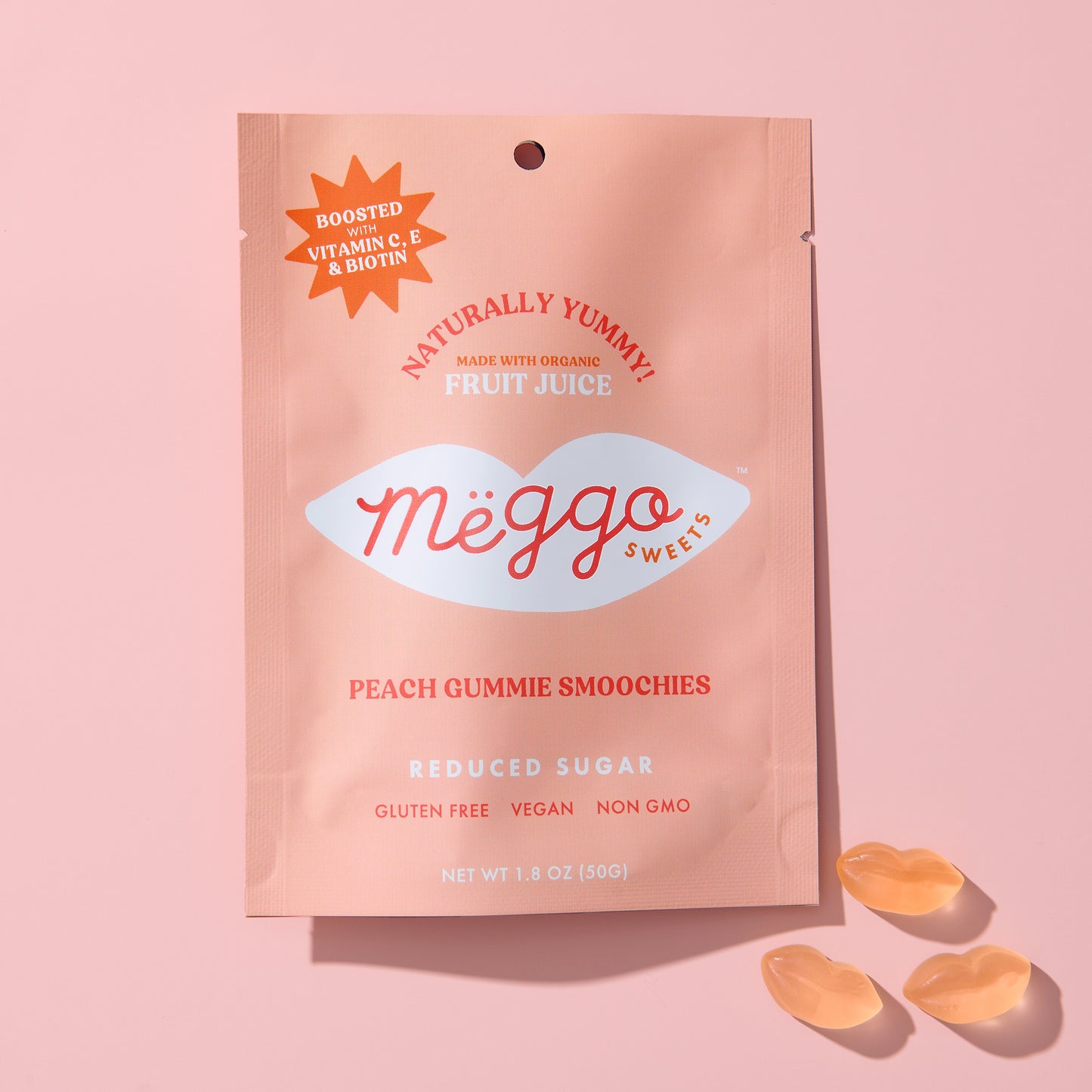 Meggo Sweets Peach Gummie Smoochies