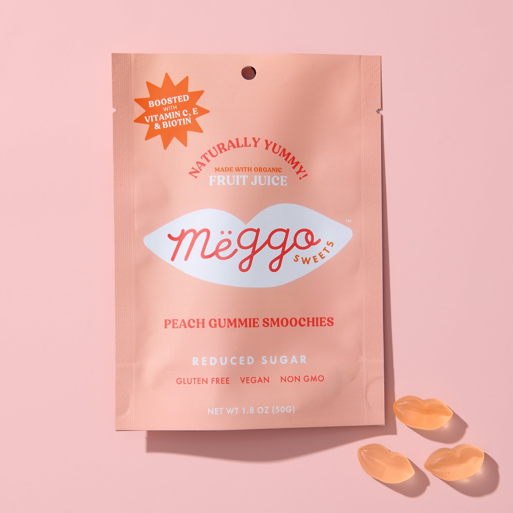 Meggo Sweets Peach Gummie Smoochies